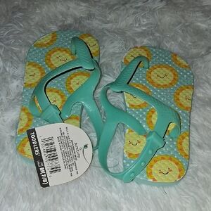 Toddler Sunburst Flip Flops - Aqua
